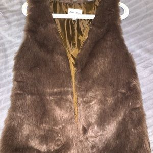 Faux fur vest